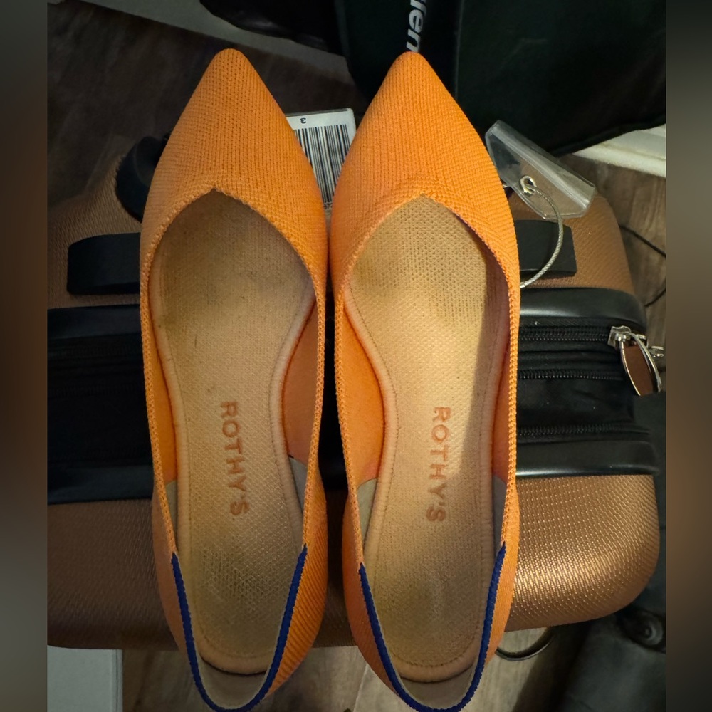Rothy's Women's Tangerine Orange Point Flats